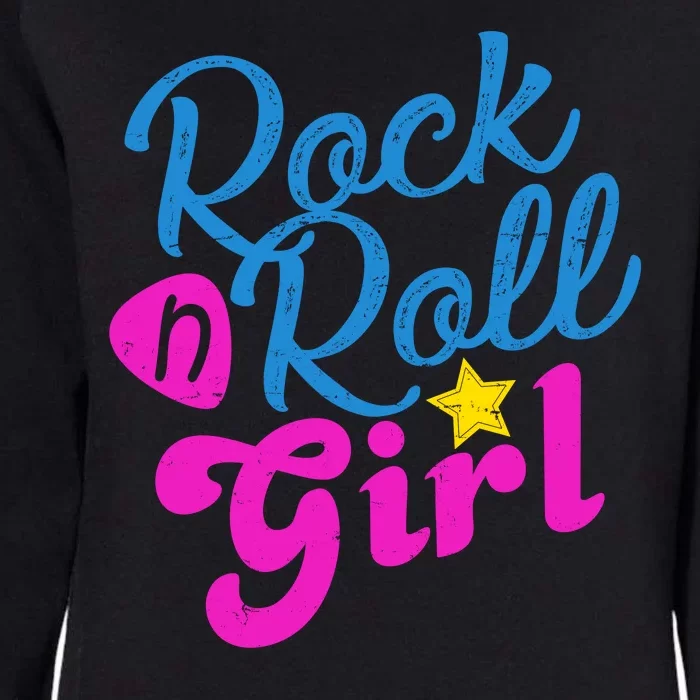 Rock N Roll Girl Cute Gift Womens California Wash Sweatshirt