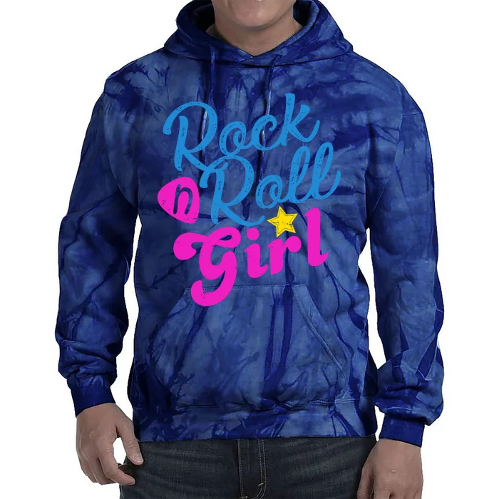 Rock N Roll Girl Cute Gift Tie Dye Hoodie