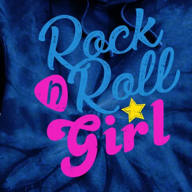 Rock N Roll Girl Cute Gift Tie Dye Hoodie