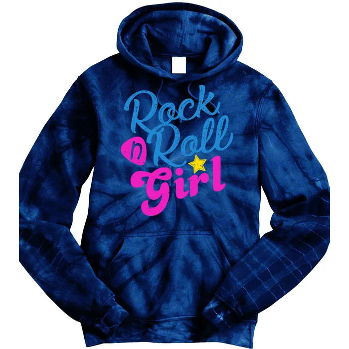 Rock N Roll Girl Cute Gift Tie Dye Hoodie