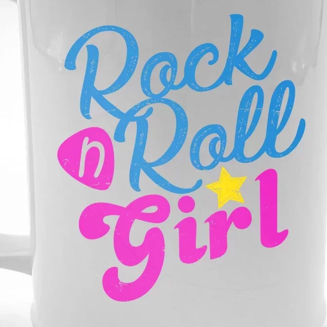 Rock N Roll Girl Cute Gift Front & Back Beer Stein