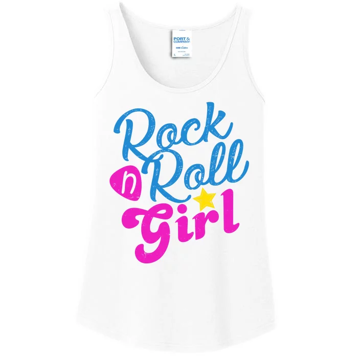 Rock N Roll Girl Cute Gift Ladies Essential Tank