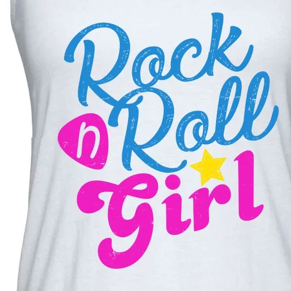 Rock N Roll Girl Cute Gift Ladies Essential Flowy Tank