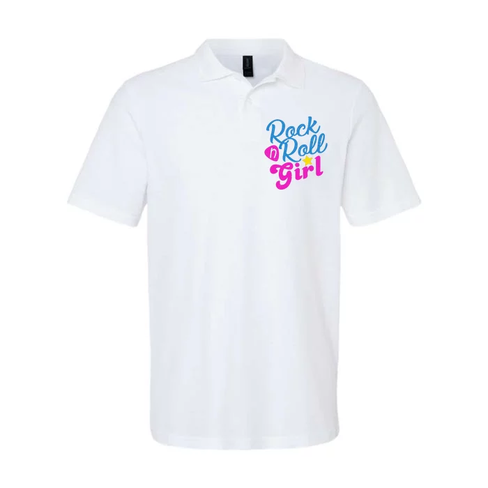 Rock N Roll Girl Cute Gift Softstyle Adult Sport Polo