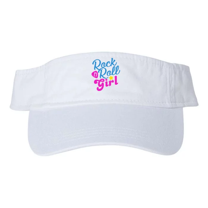 Rock N Roll Girl Cute Gift Valucap Bio-Washed Visor