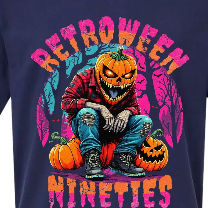 Retroween Nineties Retro Grunge Halloween Design Sueded Cloud Jersey T-Shirt