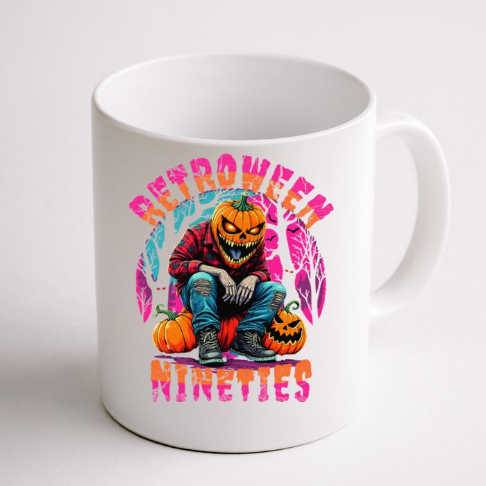 Retroween Nineties Retro Grunge Halloween Design Front & Back Coffee Mug