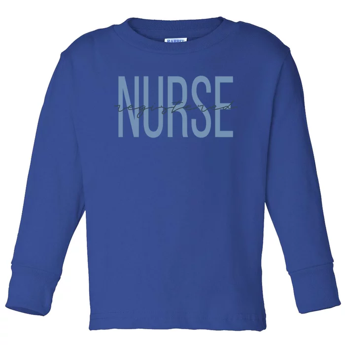 Registered Nurse Rn Emergency Room Nurse Nursing Student Funny Gift Toddler Long Sleeve Shirt