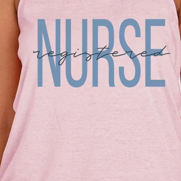 Registered Nurse Rn Emergency Room Nurse Nursing Student Funny Gift Women's Knotted Racerback Tank