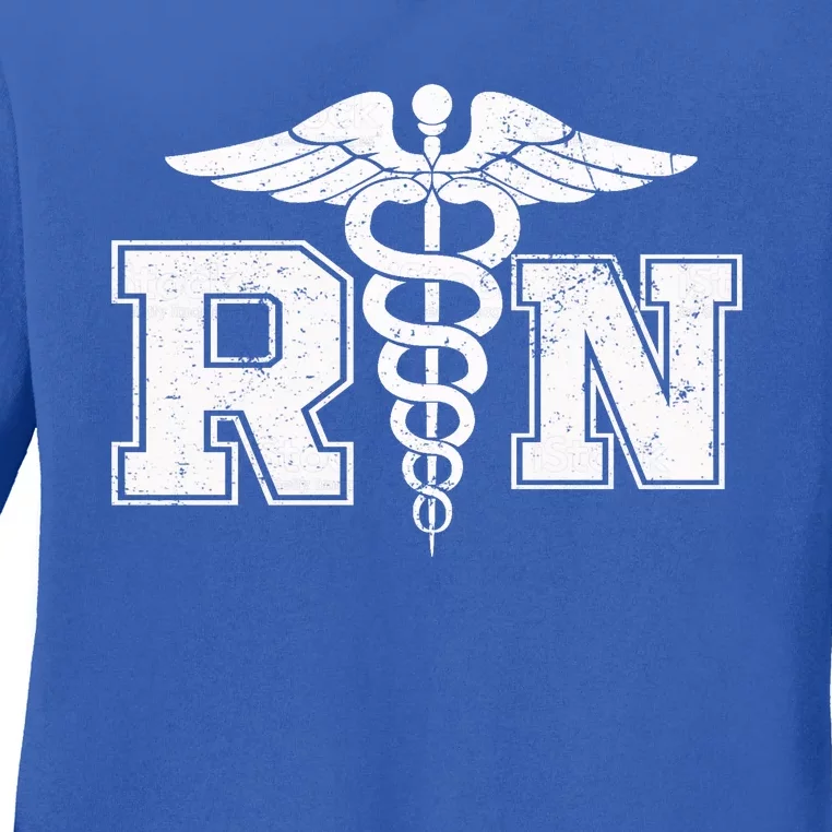 R N Registered Nurse Gift For Nurses Ladies Long Sleeve Shirt