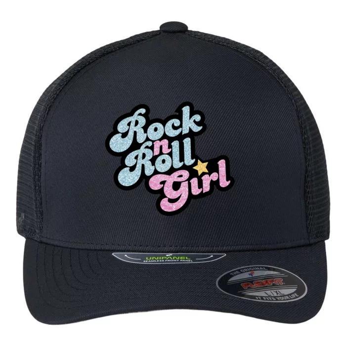 Rock N Roll Girl Flexfit Unipanel Trucker Cap