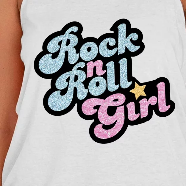 Rock N Roll Girl Women's Knotted Racerback Tank