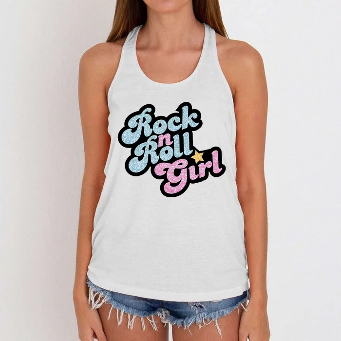 Rock N Roll Girl Women's Knotted Racerback Tank