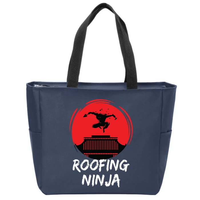 Roofing Ninja Roofer Slating Zip Tote Bag