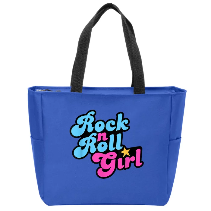 Rock N Roll Girl Zip Tote Bag