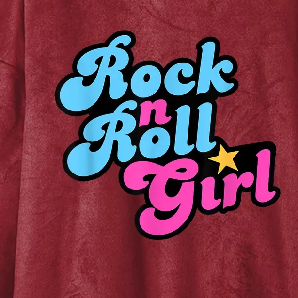 Rock N Roll Girl Hooded Wearable Blanket