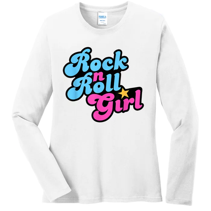 Rock N Roll Girl Ladies Long Sleeve Shirt