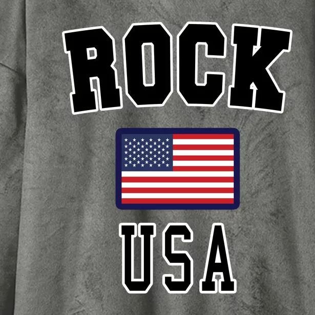 Rock N Roll USA Hooded Wearable Blanket