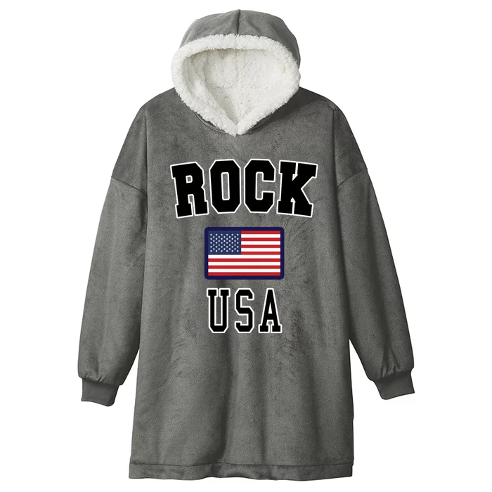 Rock N Roll USA Hooded Wearable Blanket