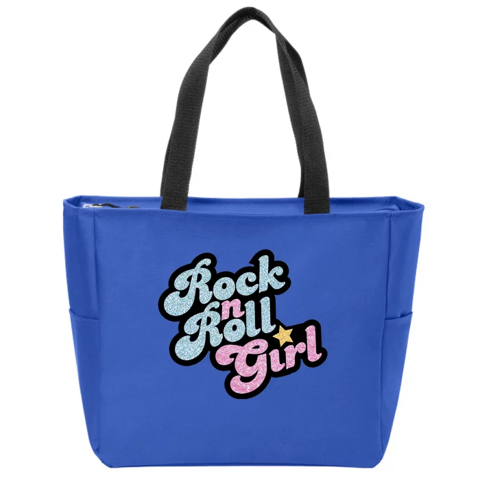 Rock N Roll Girl Zip Tote Bag