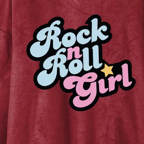 Rock N Roll Girl Hooded Wearable Blanket