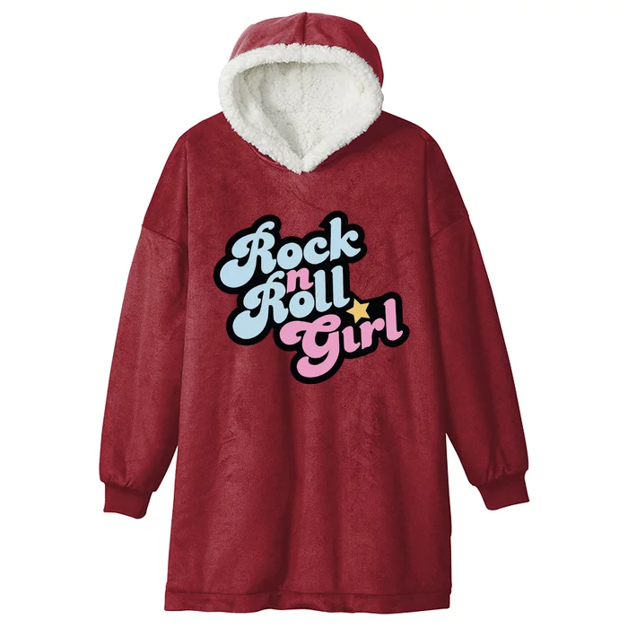 Rock N Roll Girl Hooded Wearable Blanket