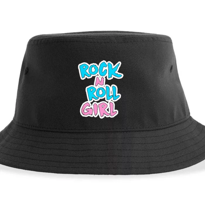 Rock N Roll Girl Music Fan Sustainable Bucket Hat