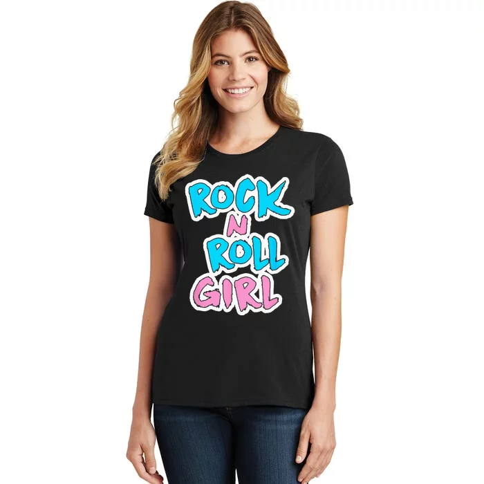 Rock N Roll Girl Music Fan Women's T-Shirt