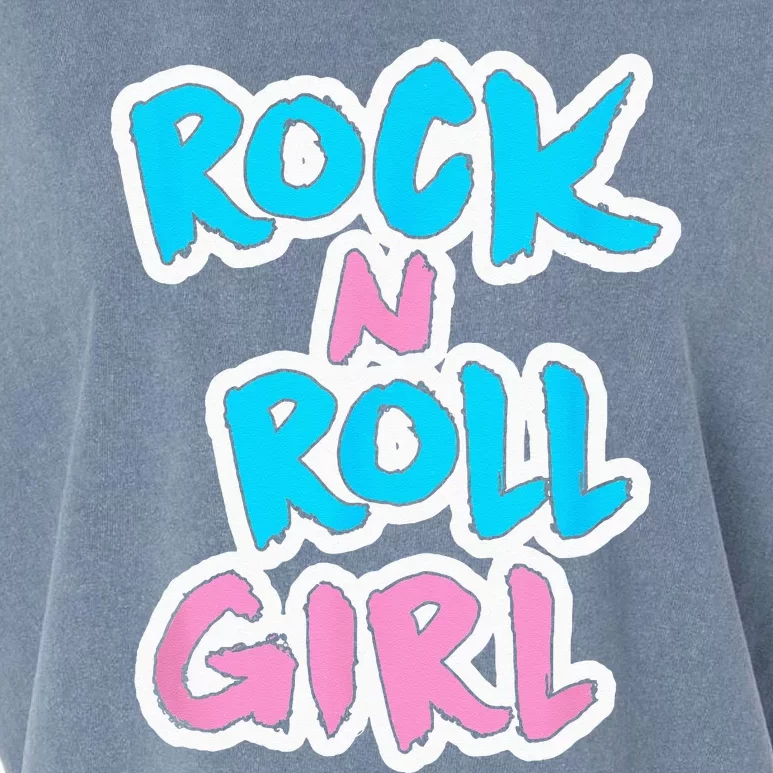 Rock N Roll Girl Music Fan Garment-Dyed Women's Muscle Tee