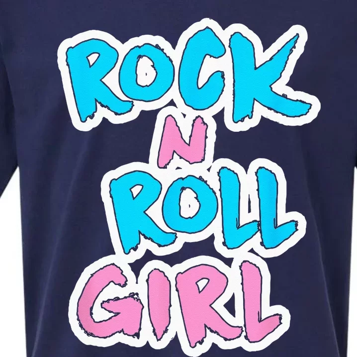 Rock N Roll Girl Music Fan Sueded Cloud Jersey T-Shirt