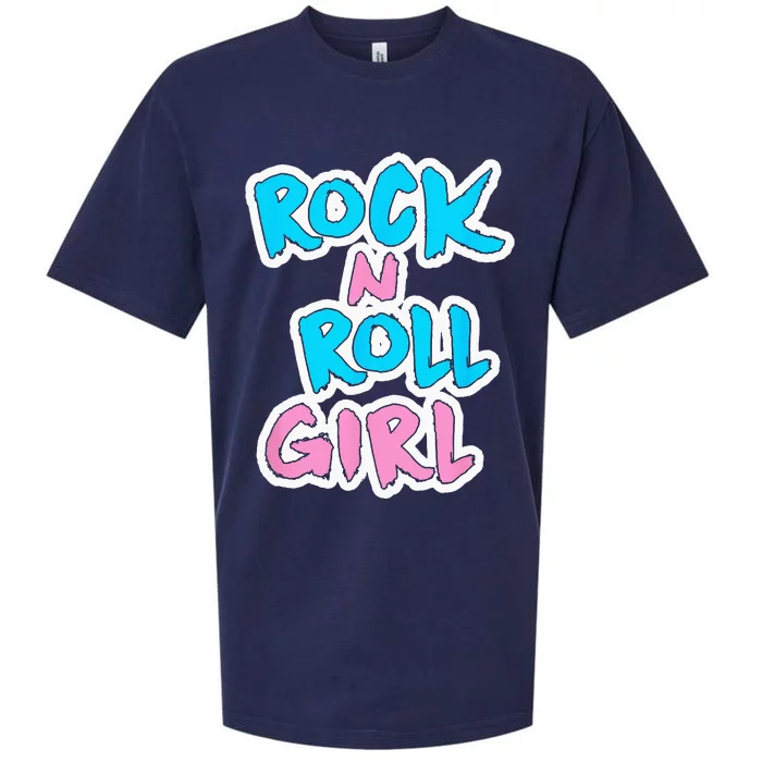 Rock N Roll Girl Music Fan Sueded Cloud Jersey T-Shirt