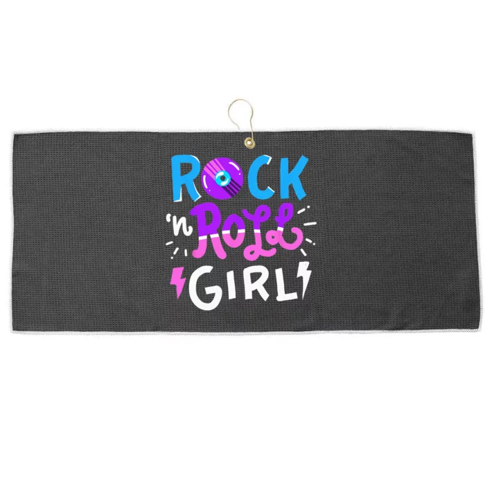 Rock N Roll Girl Music Large Microfiber Waffle Golf Towel