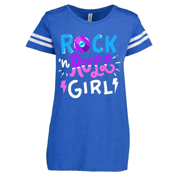 Rock N Roll Girl Music Enza Ladies Jersey Football T-Shirt