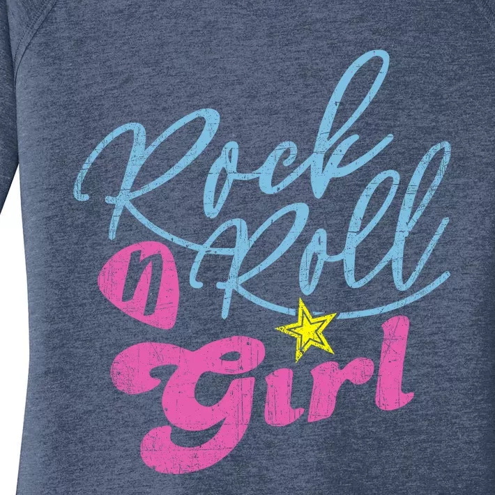 Rock N Roll Girl Purple Women's Perfect Tri Tunic Long Sleeve Shirt