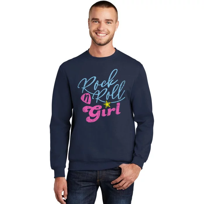 Rock N Roll Girl Purple Tall Sweatshirt