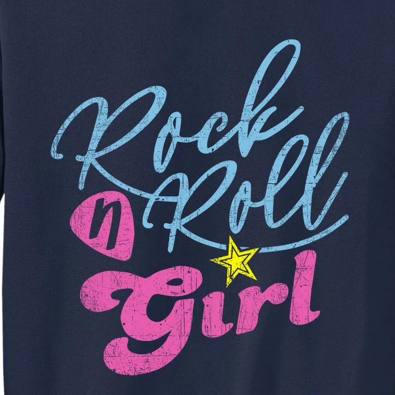 Rock N Roll Girl Purple Tall Sweatshirt