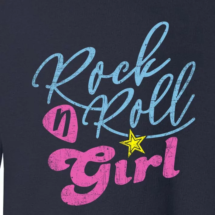 Rock N Roll Girl Purple Toddler Sweatshirt