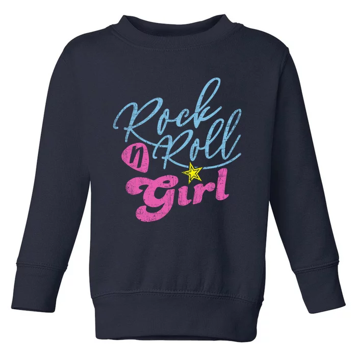 Rock N Roll Girl Purple Toddler Sweatshirt