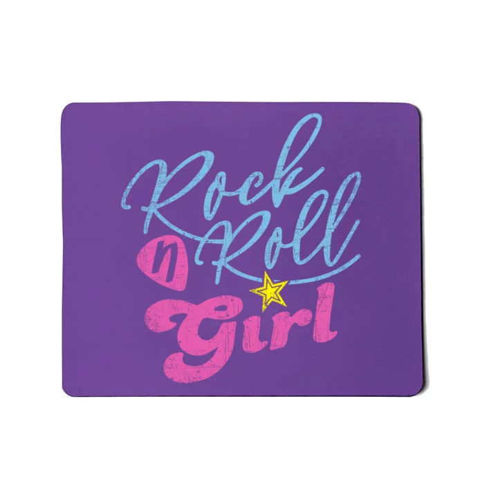 Rock N Roll Girl Purple Mousepad