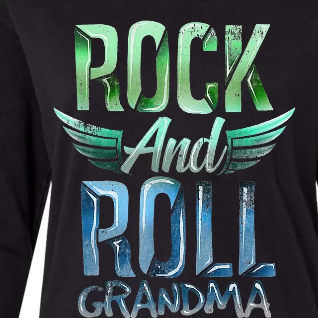 Rock n Roll Grandma' Cool Rock n Roll Mother's Day Womens Cotton Relaxed Long Sleeve T-Shirt