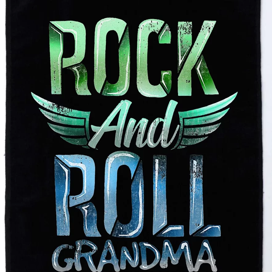 Rock n Roll Grandma' Cool Rock n Roll Mother's Day Platinum Collection Golf Towel