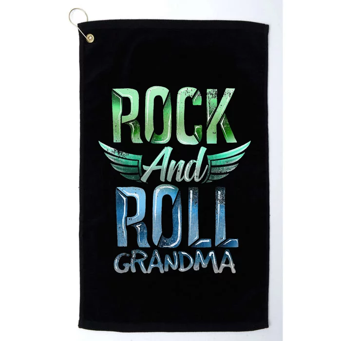 Rock n Roll Grandma' Cool Rock n Roll Mother's Day Platinum Collection Golf Towel