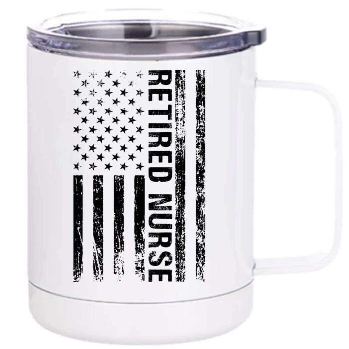 Retired Nurse Front & Back 12oz Stainless Steel Tumbler Cup