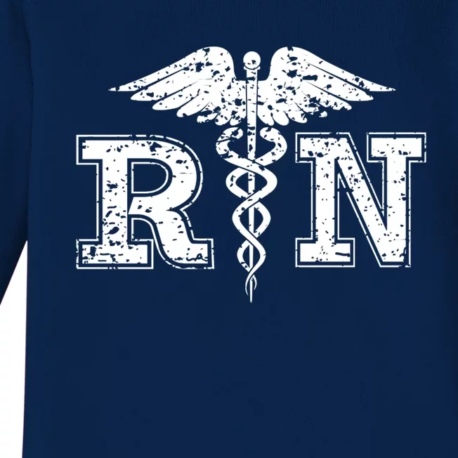 R N Registered Nurse Meaningful Gift For Nurses Baby Long Sleeve Bodysuit