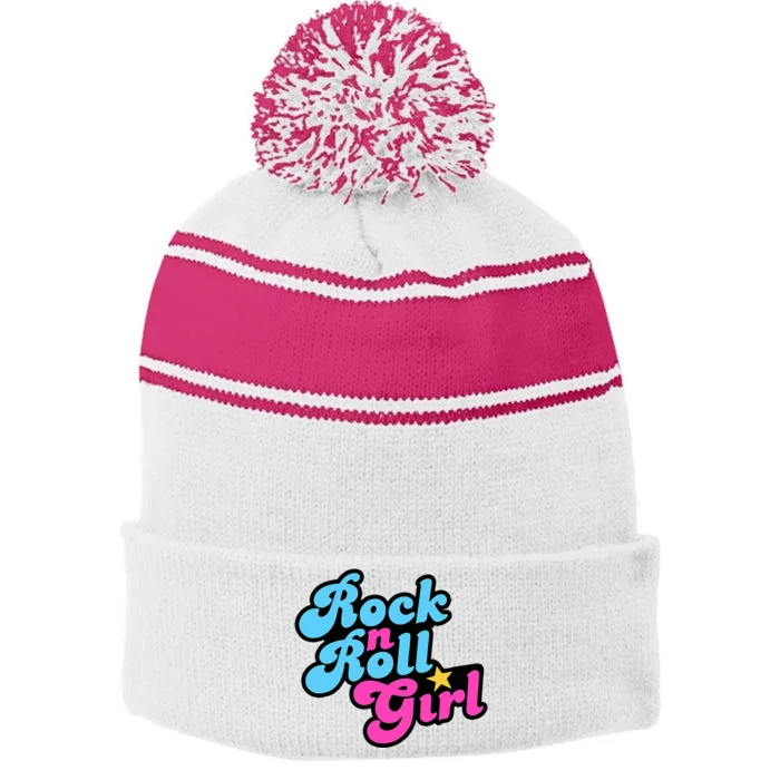 Rock N Roll Girl Ocean Fish Halloween Costumes Stripe Pom Pom Beanie