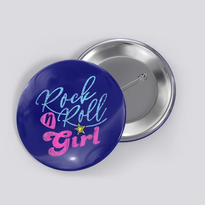 Rock N Roll Girl Purple Darla Button