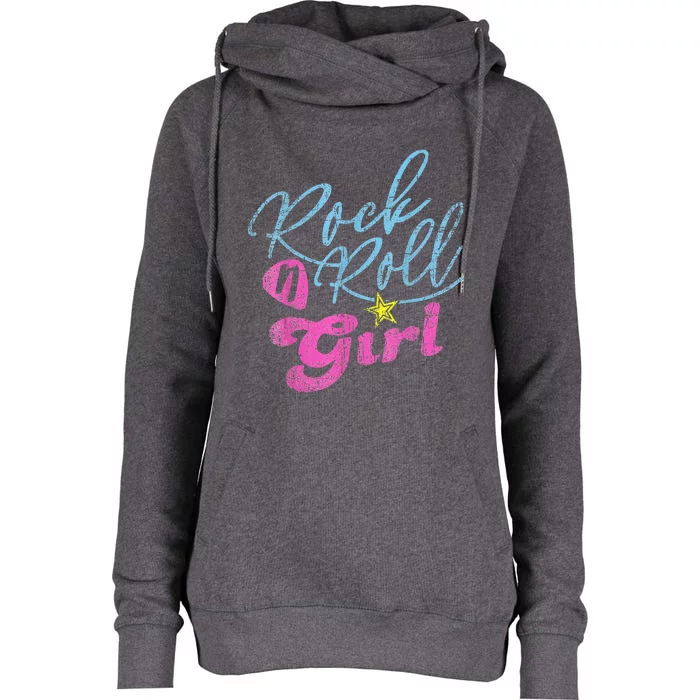 Rock N Roll Girl Purple Darla Womens Funnel Neck Pullover Hood