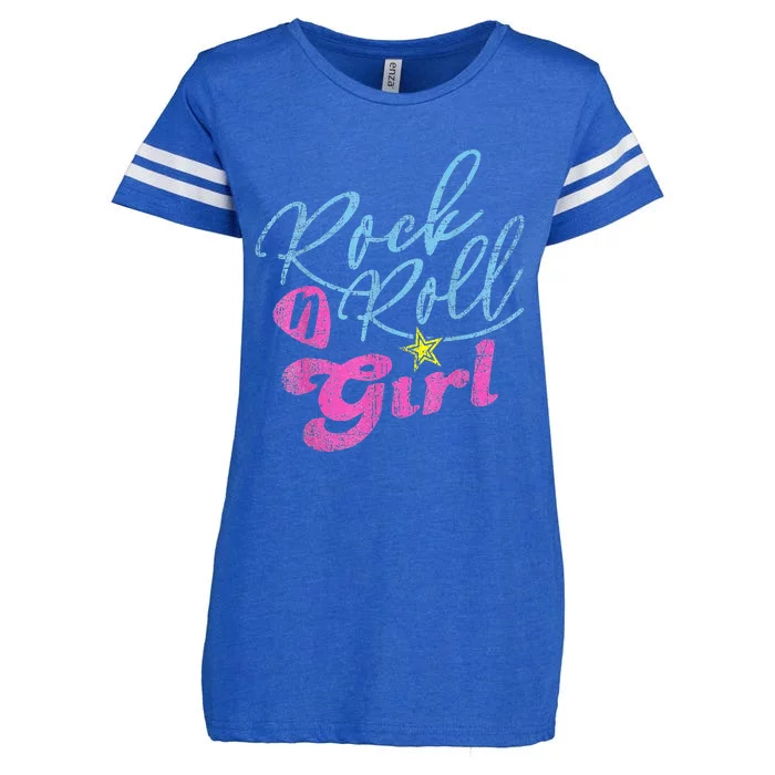 Rock N Roll Girl Purple Darla Enza Ladies Jersey Football T-Shirt