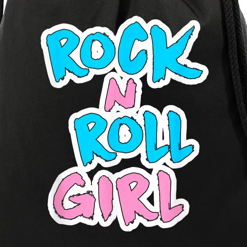 Rock N Roll Girl Cute Rockstar Concert Drawstring Bag