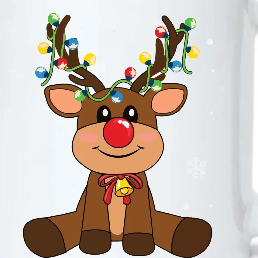 Red Nose Rudolph Reindeer Costumes Christmas Family Matching Black Color Changing Mug